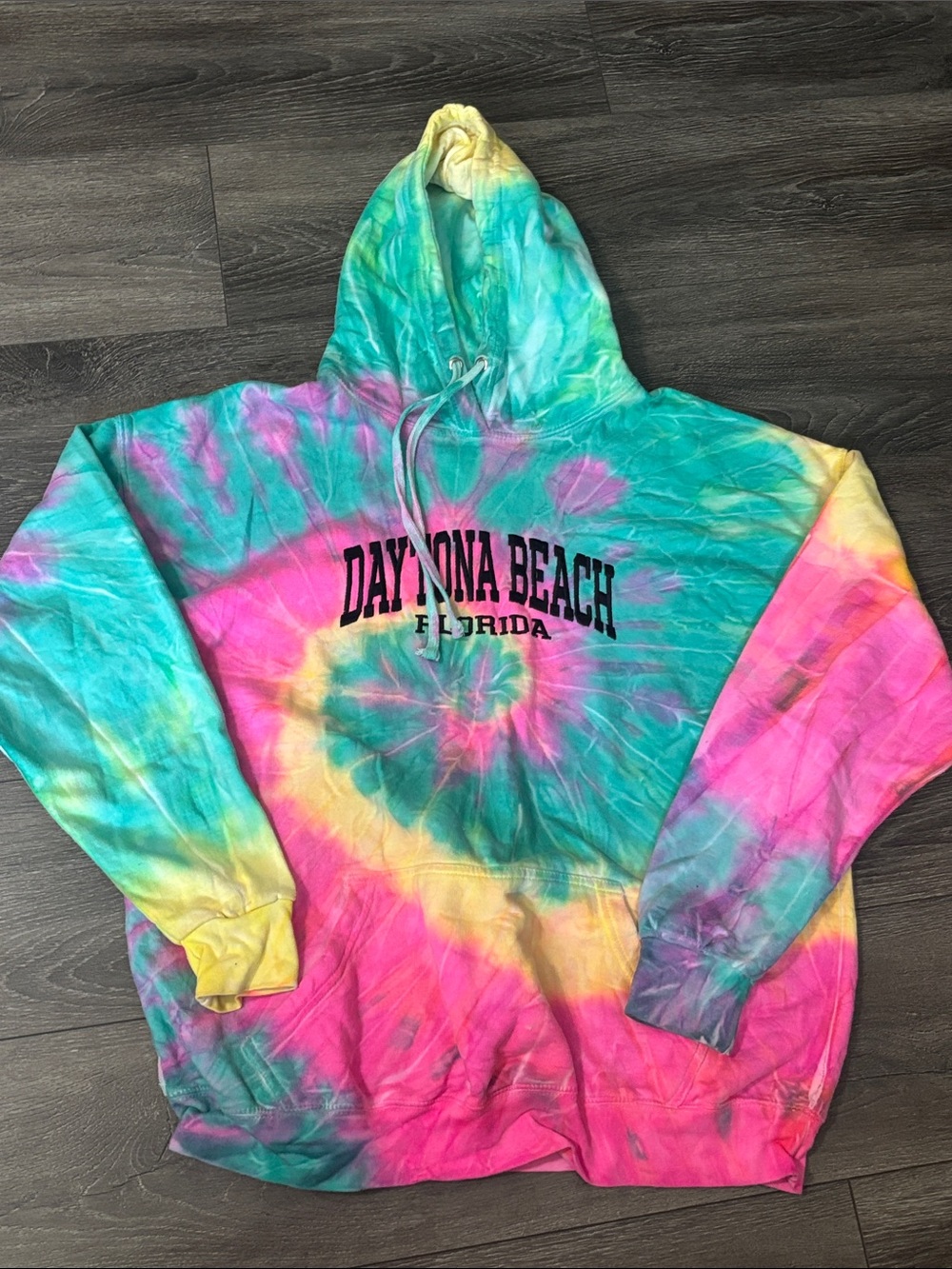 Daytona Beach Tie-Dye Hoodie Sweatshirt - Multicolor